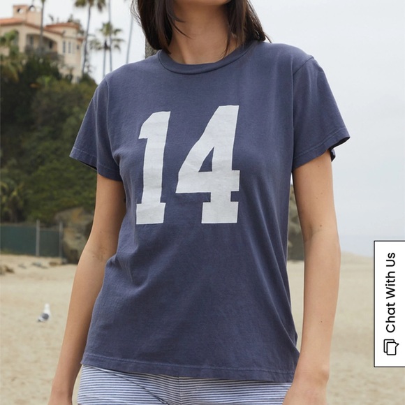 Brandy Melville Tops - Brandy Melville #14 Navy Tee (Role Model Confirmed)